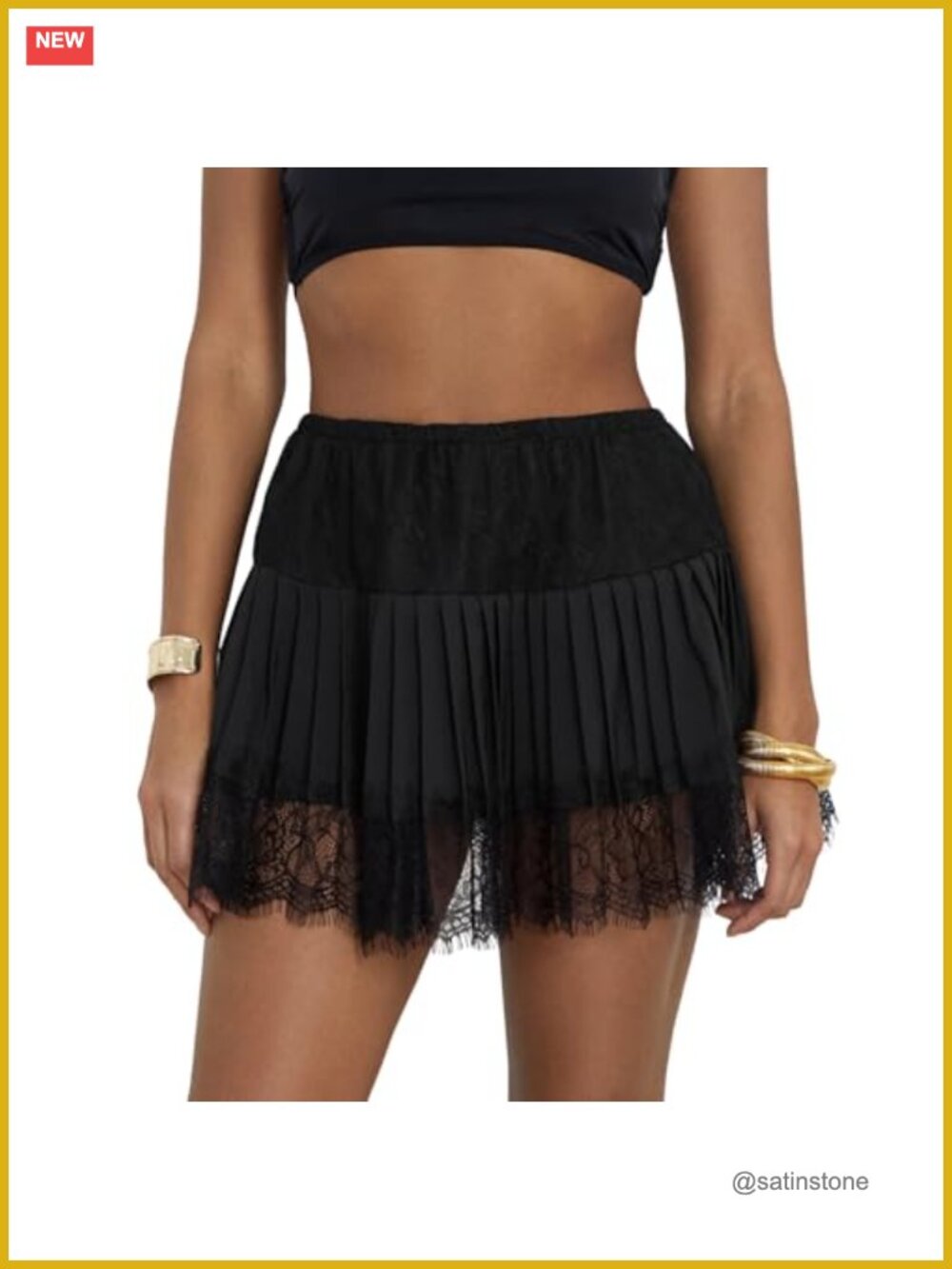 Flowy Lace Ruffle Pleated Mini Skirt with Built-in Shorts Y2K Streetwear